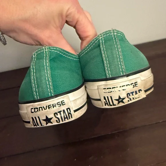 Green Converse Low Top Canvas Sneakers — Men’s 11 / Women’s 13 - Picture 4 of 6